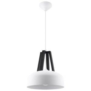 Lustra suspendata E27 Casco V1 Alb 30x30x85 cm