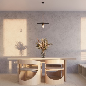 Lustra suspendata Flavio Negru 40x40x105 cm - Img 7
