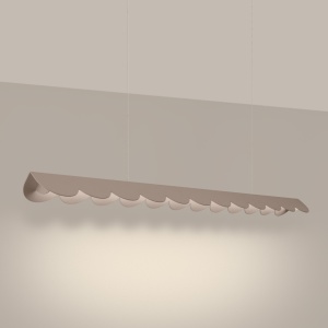 Lustra suspendata LED Biscuit Taupe 3000K 131x13x200 cm - Img 3