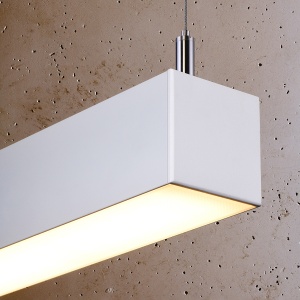 Lustra suspendata LED Pinne Alb 3000K 90x6x150 cm - Img 5