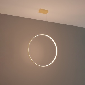 Lustra suspendata LED Rio Auriu 3000K 78x16x150 cm - Img 3