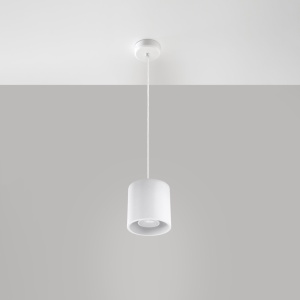 Lustra suspendata Orbis Alb 10x10x110 cm - Img 2