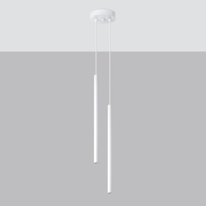 Lustra suspendata Pastelo Alb 15x15x118 cm - Img 2