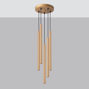 Lustra suspendata Pastelo Auriu 25x25x110 cm - Img 2