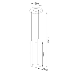 Lustra suspendata Pastelo din lemn, Natural 25x25x110 cm - Img 5