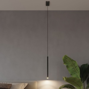 Lustra suspendata Pastelo Negru 45x5x90 cm - Img 3
