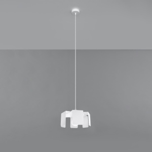 Lustra suspendata Tulip Alb 24x24x110 cm - Img 2