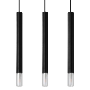 Lustra suspendata Wezyr Negru 45x6x120 cm