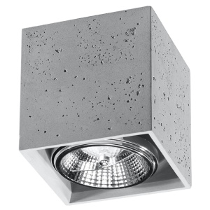 Lustra Valde din beton Gri 14x14x14 cm