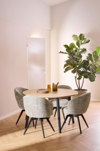 Masa dining Cadiz, Natural, 75x120x120 cm - Img 3