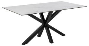 Masa dining Heaven, Alb, 75.5x160x90 cm - Img 2
