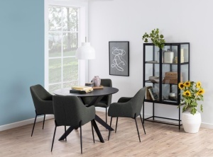 Masa dining I_Duncan, Negru, 75x105x105 cm - Img 2