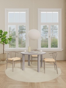 Masa dining Magee, Gri, 75x120x120 cm - Img 2