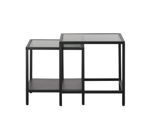Masa laterala BRONCO, Transparent, 50-45x50-45x50-45 cm
