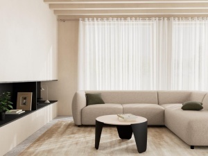 Masuta de cafea Altea, Bej, 42x80x80 cm - Img 2