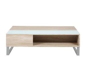 Masuta de cafea Azalea, Alb, 35x110x60 cm - Img 3