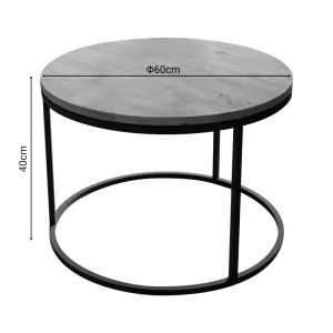 Masuta de cafea Drion Pako World Negru 60x60x40 cm - Img 4