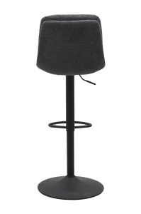 Scaun bar COLVILLE, Gri inchis, 55x94-110x47 cm - Img 2