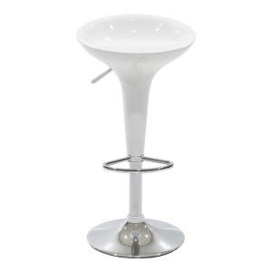 Scaun bar Felice inaltime ajustabila baza alba-crom 40x43x84 cm - Img 4