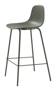 Scaun bar WHITBY, Verde masliniu, 45x93x47 cm