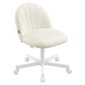 Scaun birou Songmics, Laela, Alb, 60x60x83.5 cm