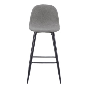 Scaun de bar Bella, Gri, 41.5x49x98 cm - Img 4