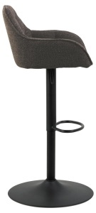 Scaun de bar Brooke, Gri, 109x52x52 cm - Img 5