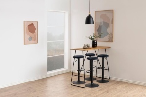 Scaun de bar Finch, Gri, 82x40x40 cm