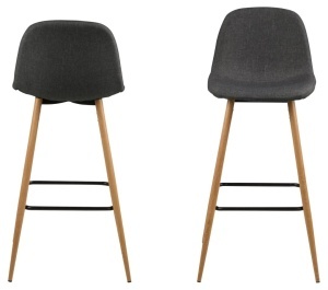 Scaun de bar Wilma, Gri, 101x46.6x51 cm - Img 4