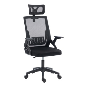Scaun de birou, Plymot, Negru, 58x48x122 cm