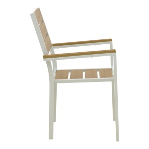 Scaun de gradina Stivuibil, Breze, Alb, 60x57.5x88 cm - Img 4
