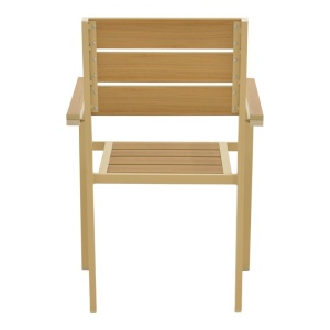 Scaun de gradina stivuibil, Breze, Natural, 60x57.5x88 cm - Img 6