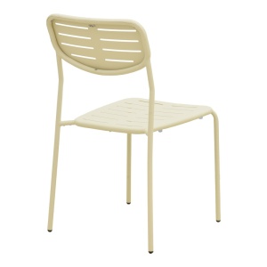 Scaun de gradina stivuibil, Deraby, Crem, 45.5x52.5x83 cm - Img 3
