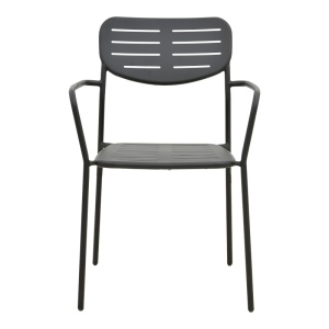 Scaun de gradina Stivuibil, Deraby, Negru, 45.5x56x83 cm - Img 5
