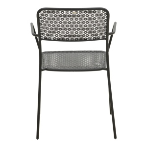 Scaun de gradina Stivuibil, Federal, Negru, 58x57x81.5 cm - Img 6