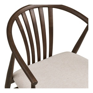 Scaun dining Agustin, Gri, 54x57x78 cm - Img 3