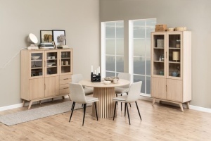 Scaun dining Becca, Bej, 85.5x46x55 cm - Img 2