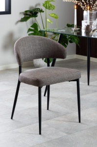 Scaun dining Edina, Gri, 77x56x55 cm - Img 2