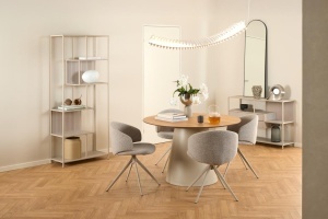 Scaun dining Ella, Gri, 78x53x54 cm - Img 2