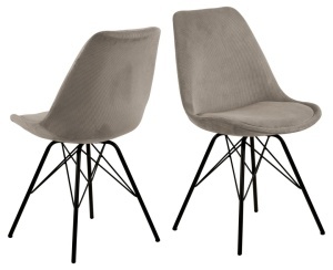Scaun dining Eris, Bej, 85.5x48.5x54 cm - Img 3