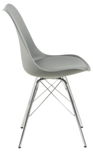 Scaun dining Eris, Gri, 85.5x48.5x54 cm - Img 4