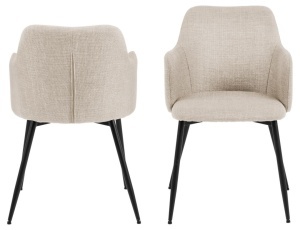 Scaun dining Ilsa, Bej, 84.5x54.5x60 cm - Img 5