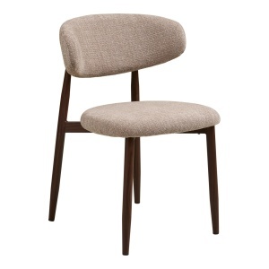 Scaun dining Levanto, Nisip, 55x52x77 cm, Nuc - Img 5