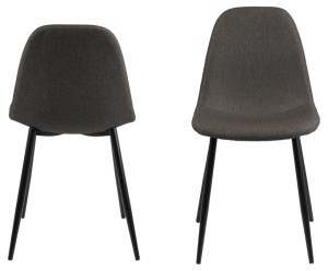 Scaun dining Wilma, Gri, 84x44.5x56 cm - Img 3