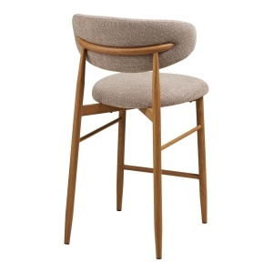 Scaun inalt pentru insula de bucatarie Levanto, Bej, 55x52x95 cm - Img 2