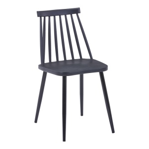 Scaun V1, Aurora, Negru, 49.5x42x77 cm