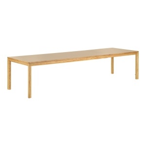 Set 11 piese Masa dining si scaune Bowen, Natural, 320x78 cm - Img 3