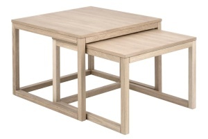 Set 2 piese Masute de cafea Cornus, Alb, 50x70x70 cm - Img 3