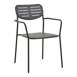Set 5 masa si scaune gradina V1, Moraja Deraby, Negru, 80x140x72 cm - Img 5