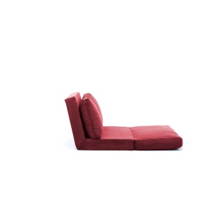 Αναδιπλούμενος καναπές 2 θέσεων Taida Καφέ 120x68x26 cm - Img 5